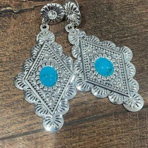 Silver and Turquoise dangle earrings